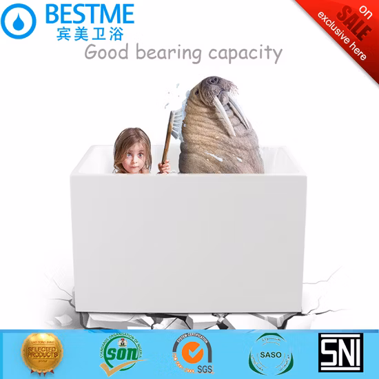 Großhandelspreis weiße Farbe kleine einfache Kunstbadewanne (BT