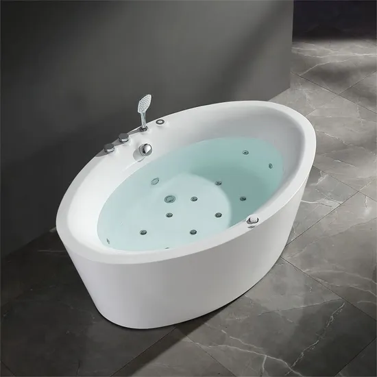 Am beliebtesten Einfache Freistehende Acryl Badewanne mit Wasserhahn (LT
