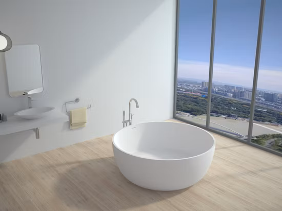 Badezimmer-Badewanne, Badewanne mit fester Oberfläche, freistehende Badewanne, maßgeschneidert in Schwarz und Weiß