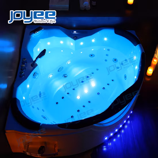 CE-Eckbadewanne für zwei Personen mit Whirlpool-Luftblase