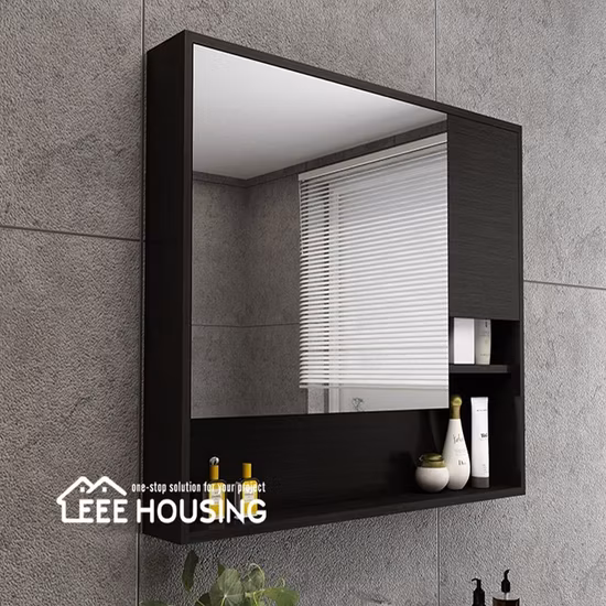 One Stop Supply Moderne Badezimmerschränke aus Sperrholzmaterial mit Waschbecken, Wasserhahn und Spiegel, hergestellt in China