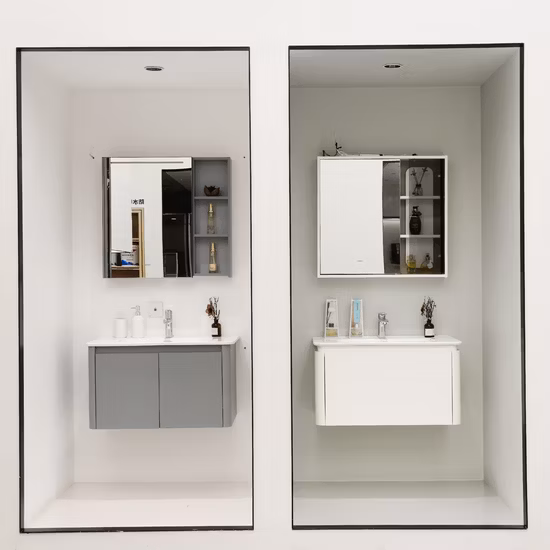 Badezimmer-Waschtischschrank zur Bodenmontage aus MDF-Sperrholz