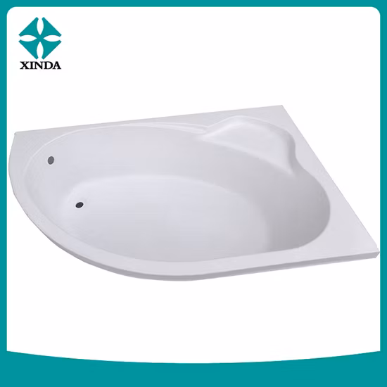 Moderne, luxuriöse, preisgünstige, freistehende, rechteckige, glänzend weiße Whirlpool-Badewanne aus Acryl